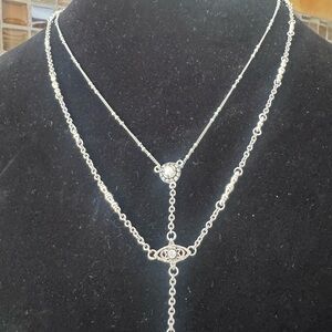 Kendra Scott Silver Layered Necklace new without tags